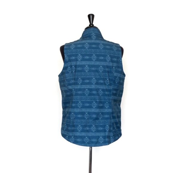 NEW! Cinch Full Zip Vest Jacket Aztec Southwest Print Blue SZ XL - Picture 3 of 6